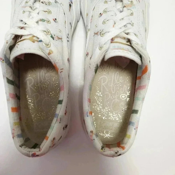 Keds Rifle Paper Co Womens Lace Up Sneaker Shoe Size 7.5 Sun Girl Swimming - Picture 7 of 9
